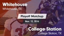 Matchup: Whitehouse High vs. College Station  2016