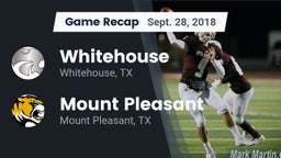 Recap: Whitehouse  vs. Mount Pleasant  2018