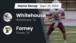 Recap: Whitehouse  vs. Forney  2020