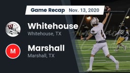 Recap: Whitehouse  vs. Marshall  2020