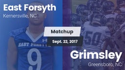Matchup: East Forsyth High vs. Grimsley  2017