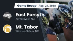 Recap: East Forsyth  vs. Mt. Tabor  2018