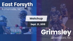 Matchup: East Forsyth High vs. Grimsley  2018