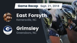 Recap: East Forsyth  vs. Grimsley  2018