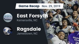 Recap: East Forsyth  vs. Ragsdale  2019