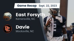 Recap: East Forsyth  vs. Davie  2023