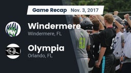 Recap: Windermere  vs. Olympia  2017
