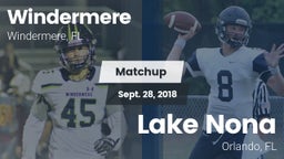 Matchup: Windermere High Scho vs. Lake Nona  2018