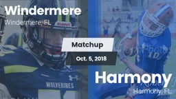 Matchup: Windermere High Scho vs. Harmony  2018