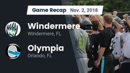 Recap: Windermere  vs. Olympia  2018
