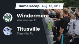 Recap: Windermere  vs. Titusville  2019