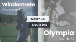 Matchup: Windermere High Scho vs. Olympia  2019