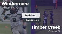 Matchup: Windermere High Scho vs. Timber Creek  2019