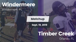 Matchup: Windermere High Scho vs. Timber Creek  2019