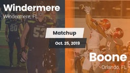 Matchup: Windermere High Scho vs. Boone  2019