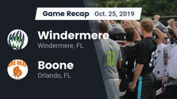 Recap: Windermere  vs. Boone  2019