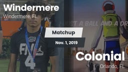 Matchup: Windermere High Scho vs. Colonial  2019