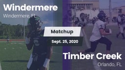 Matchup: Windermere High Scho vs. Timber Creek  2020
