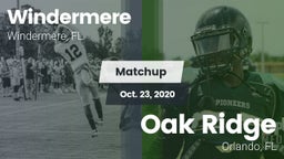 Matchup: Windermere High Scho vs. Oak Ridge  2020