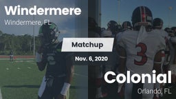 Matchup: Windermere High Scho vs. Colonial  2020