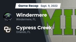 Recap: Windermere  vs. Cypress Creek  2022