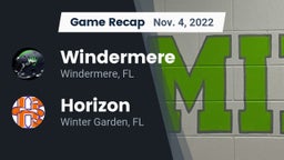 Recap: Windermere  vs. Horizon  2022