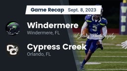 Recap: Windermere  vs. Cypress Creek  2023