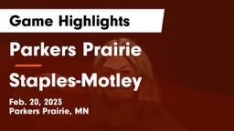 Parkers Prairie  vs Staples-Motley  Game Highlights - Feb. 20, 2023