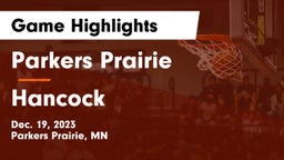 Parkers Prairie  vs Hancock  Game Highlights - Dec. 19, 2023
