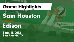 Sam Houston  vs Edison  Game Highlights - Sept. 13, 2022