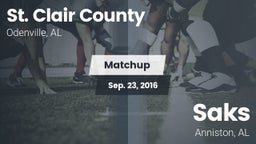 Matchup: St. Clair County vs. Saks  2016