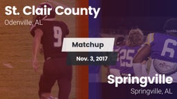 Matchup: St. Clair County vs. Springville  2017