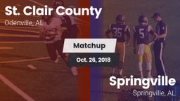 Matchup: St. Clair County vs. Springville  2018
