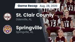 Recap: St. Clair County  vs. Springville  2020