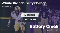 Matchup: Whale Branch Early vs. Battery Creek  2020