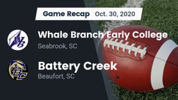 Recap: Whale Branch Early College  vs. Battery Creek  2020