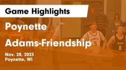 Poynette  vs Adams-Friendship  Game Highlights - Nov. 28, 2023