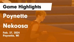 Poynette  vs Nekoosa  Game Highlights - Feb. 27, 2024