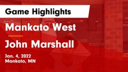 Mankato West  vs John Marshall  Game Highlights - Jan. 4, 2022