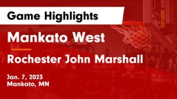 Mankato West  vs Rochester John Marshall  Game Highlights - Jan. 7, 2023