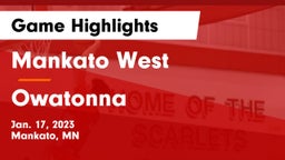 Mankato West  vs Owatonna  Game Highlights - Jan. 17, 2023