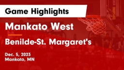 Mankato West  vs Benilde-St. Margaret's  Game Highlights - Dec. 5, 2023