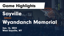 Sayville  vs Wyandanch Memorial  Game Highlights - Jan. 16, 2024