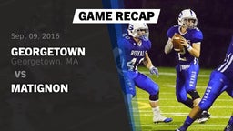 Recap: Georgetown  vs. Matignon 2016