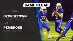 Recap: Georgetown  vs. Pembroke  2016