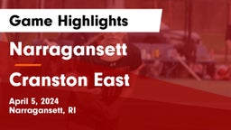 Narragansett  vs Cranston East Game Highlights - April 5, 2024