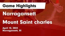 Narragansett  vs Mount Saint charles Game Highlights - April 10, 2024