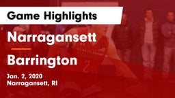 Narragansett  vs Barrington  Game Highlights - Jan. 2, 2020