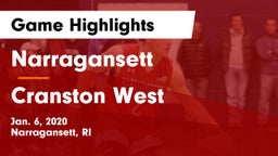 Narragansett  vs Cranston West  Game Highlights - Jan. 6, 2020