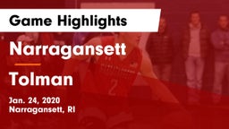 Narragansett  vs Tolman Game Highlights - Jan. 24, 2020